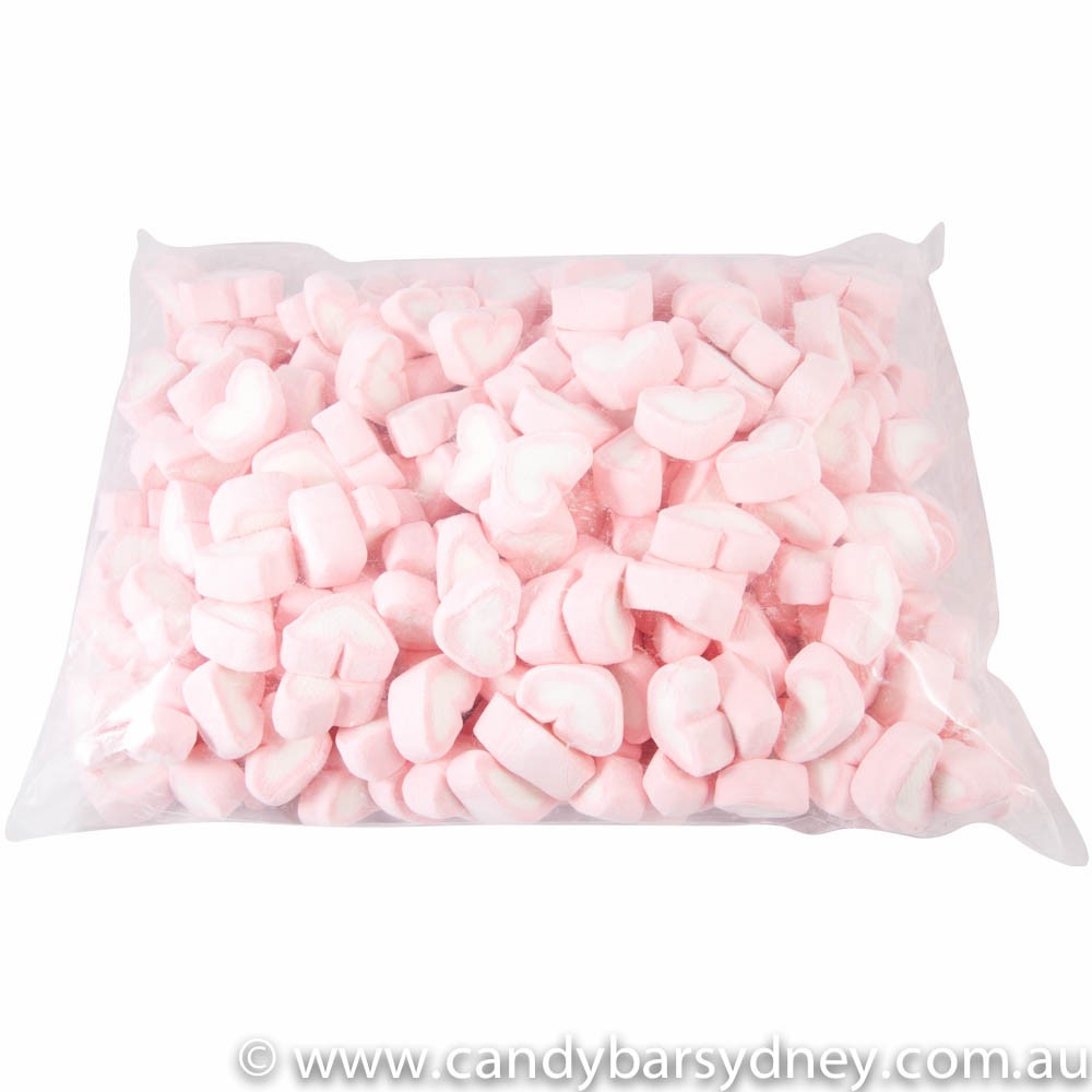 Pink Heart Marshmallows 1kg Candy Bar Sydney
